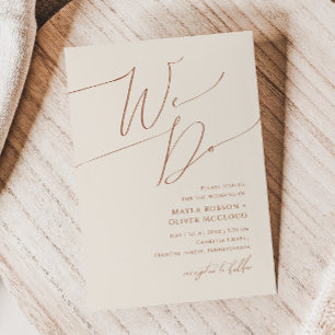 Whimsical Desert Beige Wir Machen Hochzeitseinla Einladung