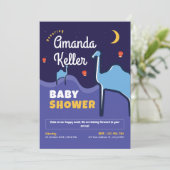 Whimsical Desert Night Baby Dusche Einladung (Stehend Vorderseite)