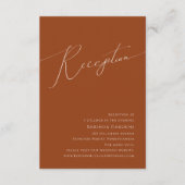 Whimsical Desert | Rust Hochzeitsempfangskarte Begleitkarte (Vorderseite)