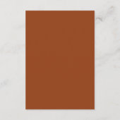 Whimsical Desert | Rust Hochzeitsempfangskarte Begleitkarte (Rückseite)