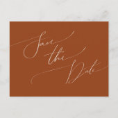 Whimsical Desert | Rust Save The Date Postkarte (Vorderseite)