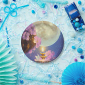 Whimsical Detasy Fantasy Moon Blume Pappteller (Party)