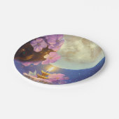 Whimsical Detasy Fantasy Moon Blume Pappteller (Schrägansicht)