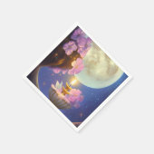 Whimsical Detasy Fantasy Moon Blume Serviette (Ecke)