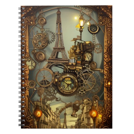 Whimsical Detection Steampunk Fantasy Notebook Notizblock (Vorderseite)