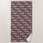 Whimsical Diamond Print Strandtuch (Vorderseite)
