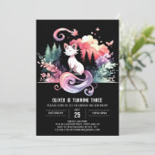 Whimsical Digital Cat Geburtstag Einladung (Stehend Vorderseite)