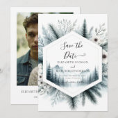 Whimsical Digital Mountain Wedding Save The Date (Vorne/Hinten)