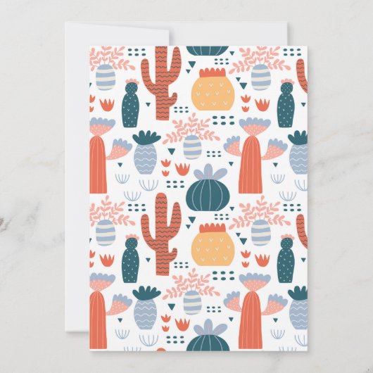 Whimsical Dino-Mite Dinosaur Themed Birthday Party Einladung (Rückseite)