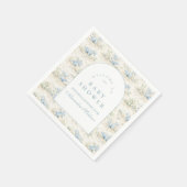 Whimsical Dinosaur Baby Shower Serviette (Ecke)