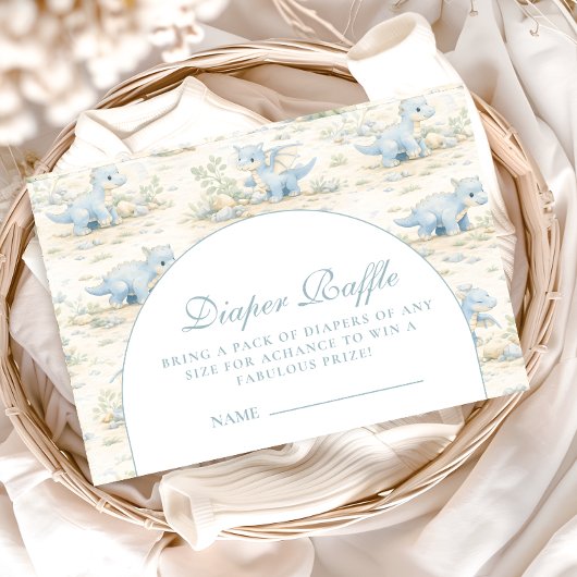 Whimsical Dinosaur Diapper Raffle Begleitkarte