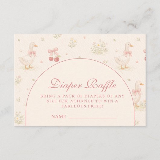 Whimsical Dinosaur Diapper Raffle Begleitkarte (Vorderseite)