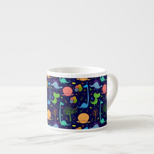 Whimsical Dinosaurier Kid-Size-Tasse Espressotasse (Vorderseite Rechts)