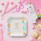 Whimsical Dinosaurier Princess Birthday Pappteller (Party)