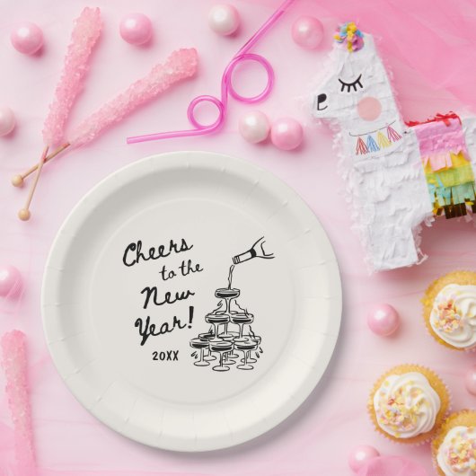 Whimsical Disco Ball New Year's Eve Party Pappteller (Party)