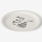 Whimsical Disco Ball New Year's Eve Party Pappteller (Schrägansicht)