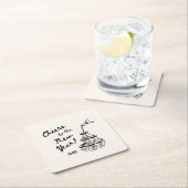 Whimsical Disco Ball New Year's Eve Party Rechteckiger Pappuntersetzer (Vor Ort)