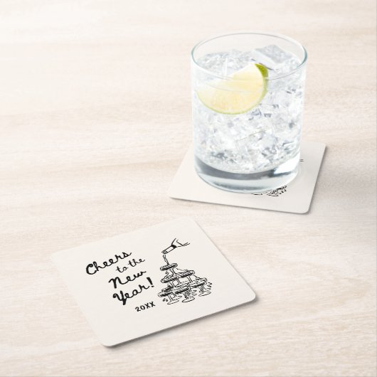 Whimsical Disco Ball New Year's Eve Party Rechteckiger Pappuntersetzer (Vor Ort)