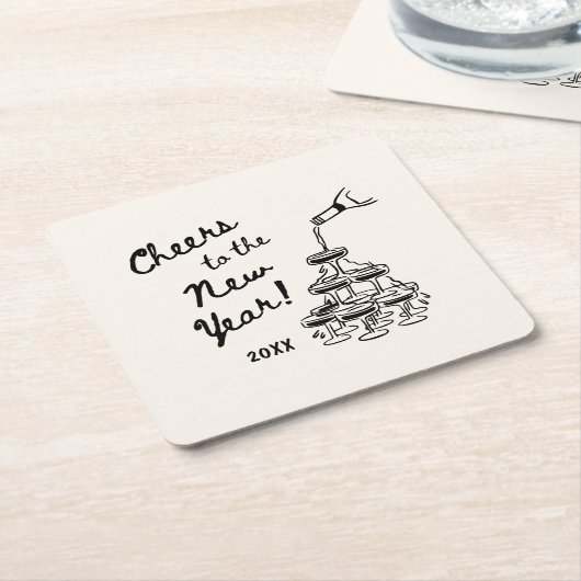 Whimsical Disco Ball New Year's Eve Party Rechteckiger Pappuntersetzer (angewinkelt)