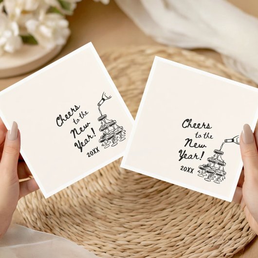 Whimsical Disco Ball New Year's Eve Party Serviette