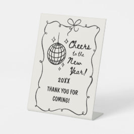 Whimsical Disco Ball New Year's Eve Party Sockelschild