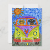 Whimsical Dog and Cat Greeting Card Einladung (Vorderseite)