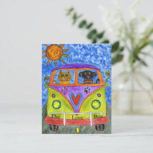 Whimsical Dog and Cat Greeting Card Einladung