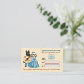 Whimsical  Dog Grooming Appointment Reminder Card Visitenkarte (Stehend Vorderseite)