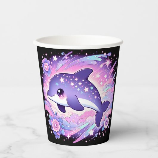 Whimsical Dolphin Baby Dusche Pappbecher (Vorderseite)