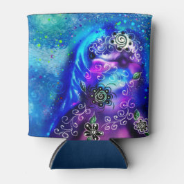 Whimsical Dolphin Blue Aquamarin Coastal Nautic Dosenkühler