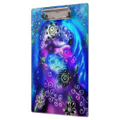 Whimsical Dolphin Blue Aquamarin Coastal Nautic Klemmbrett (Links)