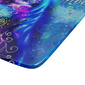 Whimsical Dolphin Blue Aquamarin Coastal Nautic Schneidebrett (Ecke)