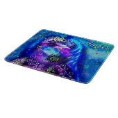 Whimsical Dolphin Blue Aquamarin Coastal Nautic Schneidebrett (Ecke)