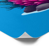 Whimsical Dolphin in einem lebendigen Korallenriff Poster (Ecke)