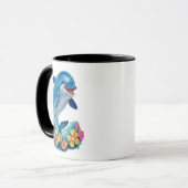 Whimsical Dolphin Splash Tasse (Vorderseite Links)