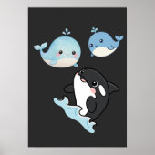 Whimsical Dolphin Trio Poster | Friendship Art (Vorne)