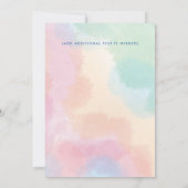 Whimsical Donut Rainbow Unicorn Pool Party Einladung (Rückseite)