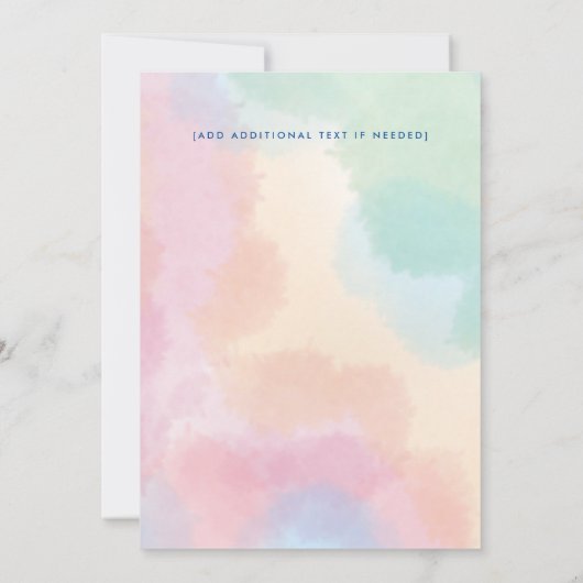 Whimsical Donut Rainbow Unicorn Pool Party Einladung (Rückseite)