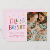 Whimsical Doodle All ist eine helle Urlaubskarte Einladung (Vorne/Hinten)