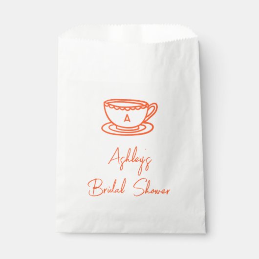 Whimsical Doodle Brautparty Tee Geschenktütchen (Vorderseite)