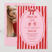 Whimsical Doodle Cheers to Love Bridal Shower  Einladung (Vorne/Hinten)