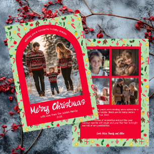 Whimsical Doodle Christmas Custom Arch 5 Foto Feiertagskarte