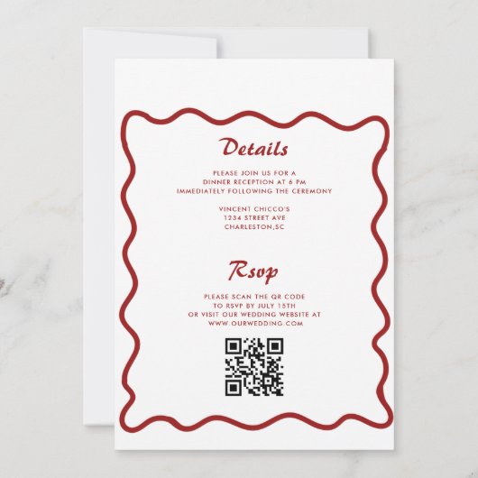 Whimsical Doodle das ist mehr Hochzeit Einladung (Rückseite)