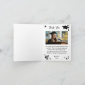 Whimsical Doodle Graduation Photo Frame Dankeskarte (Innenseite)