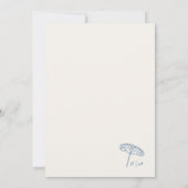 Whimsical Doodle Hand Drawn Coastal Beach Wedding Einladung (Rückseite)