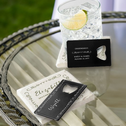 Whimsical Doodle Heart grenzt jeden Trauzeuge der  Geldbeutel Flaschenöffner