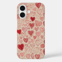 Whimsical Doodle Hearts