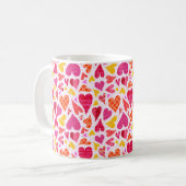 Whimsical Doodle Hörer mit Mustern und Textur Kaffeetasse (Vorderseite Links)