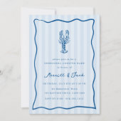 Whimsical Doodle Hummer Bake Probe Abendessen Einladung (Vorderseite)