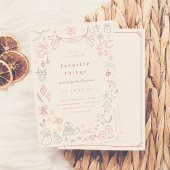 Whimsical Doodle Lieblings-Dinge Weihnachten Party Einladung